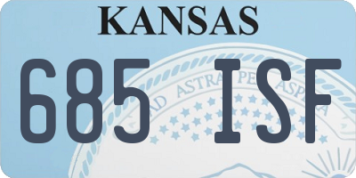KS license plate 685ISF