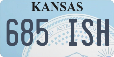KS license plate 685ISH