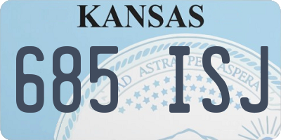KS license plate 685ISJ