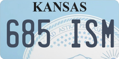 KS license plate 685ISM