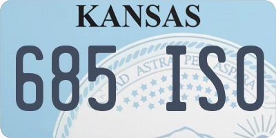 KS license plate 685ISO