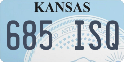 KS license plate 685ISQ