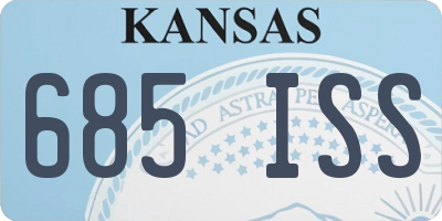 KS license plate 685ISS