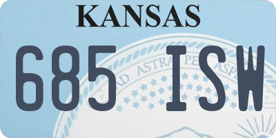 KS license plate 685ISW