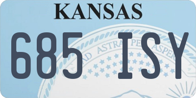 KS license plate 685ISY