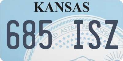 KS license plate 685ISZ