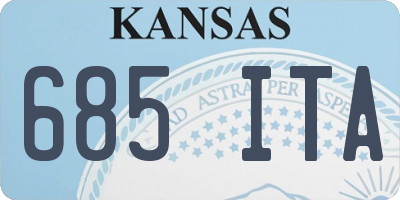 KS license plate 685ITA