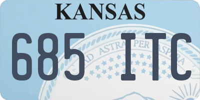 KS license plate 685ITC