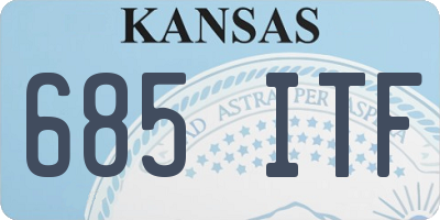 KS license plate 685ITF