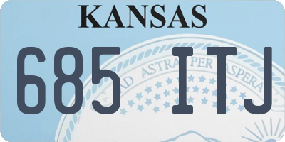 KS license plate 685ITJ