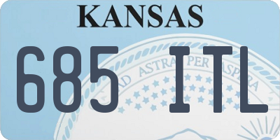 KS license plate 685ITL