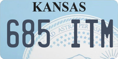 KS license plate 685ITM
