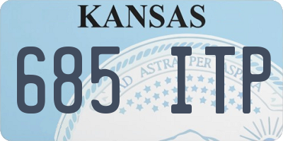 KS license plate 685ITP