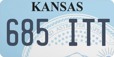 KS license plate 685ITT