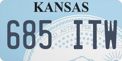 KS license plate 685ITW