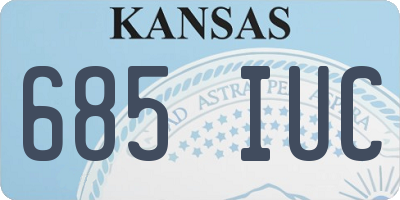 KS license plate 685IUC