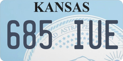 KS license plate 685IUE
