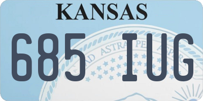 KS license plate 685IUG