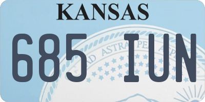 KS license plate 685IUN