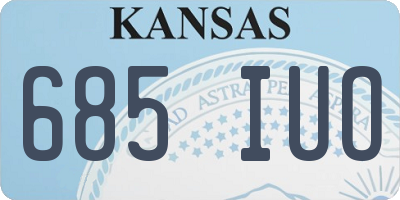 KS license plate 685IUO