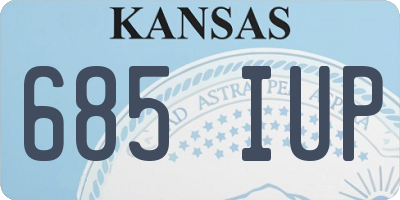 KS license plate 685IUP