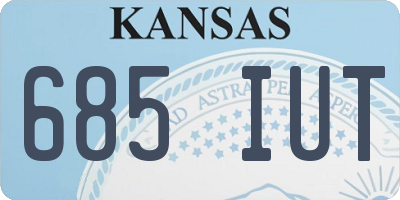 KS license plate 685IUT