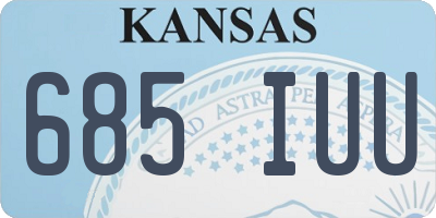 KS license plate 685IUU