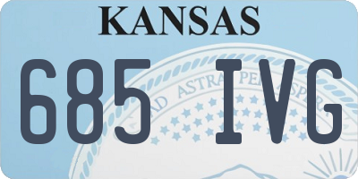 KS license plate 685IVG