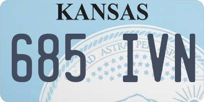 KS license plate 685IVN