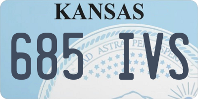 KS license plate 685IVS
