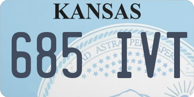KS license plate 685IVT