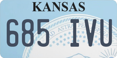 KS license plate 685IVU