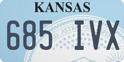 KS license plate 685IVX