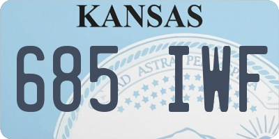 KS license plate 685IWF