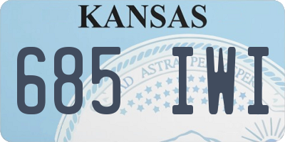 KS license plate 685IWI