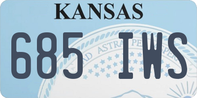KS license plate 685IWS