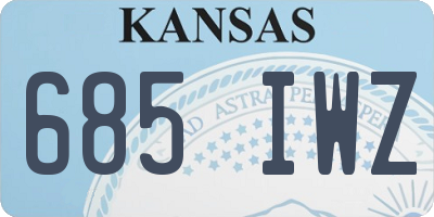KS license plate 685IWZ