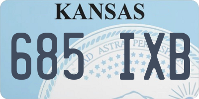 KS license plate 685IXB