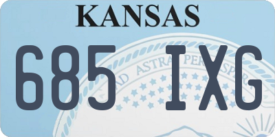 KS license plate 685IXG