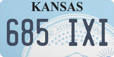 KS license plate 685IXI