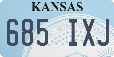 KS license plate 685IXJ
