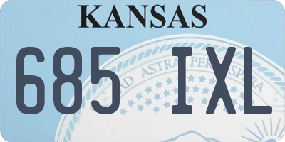 KS license plate 685IXL