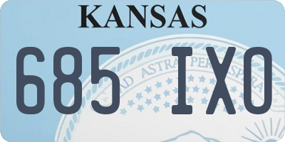 KS license plate 685IXO