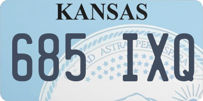 KS license plate 685IXQ