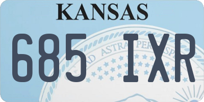 KS license plate 685IXR