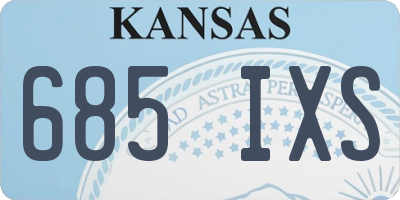 KS license plate 685IXS