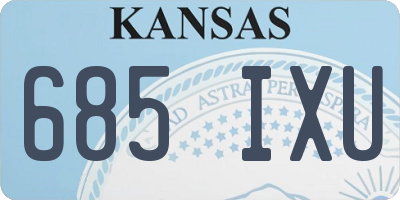 KS license plate 685IXU