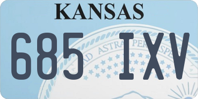 KS license plate 685IXV