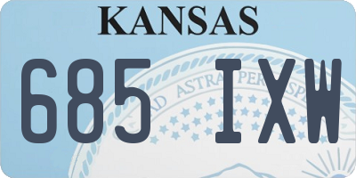 KS license plate 685IXW