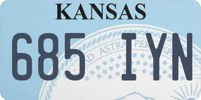 KS license plate 685IYN